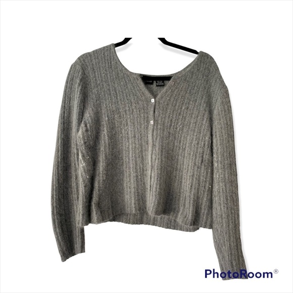 Xhilaration Stretch Cardigan Sweater Rabbit Hair Nylon Blend Buttons - Picture 1 of 5